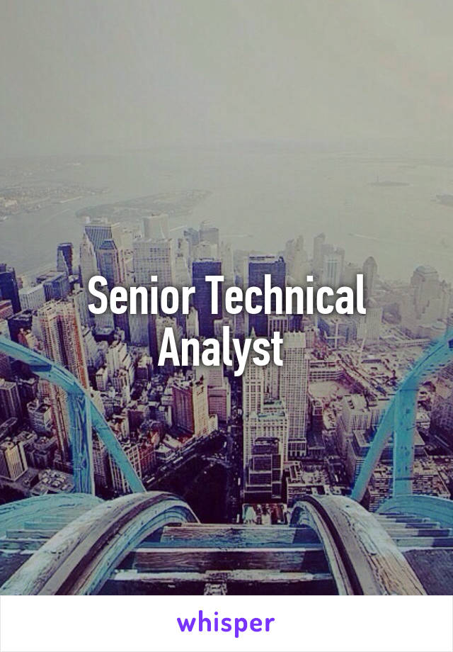 Senior Technical Analyst 