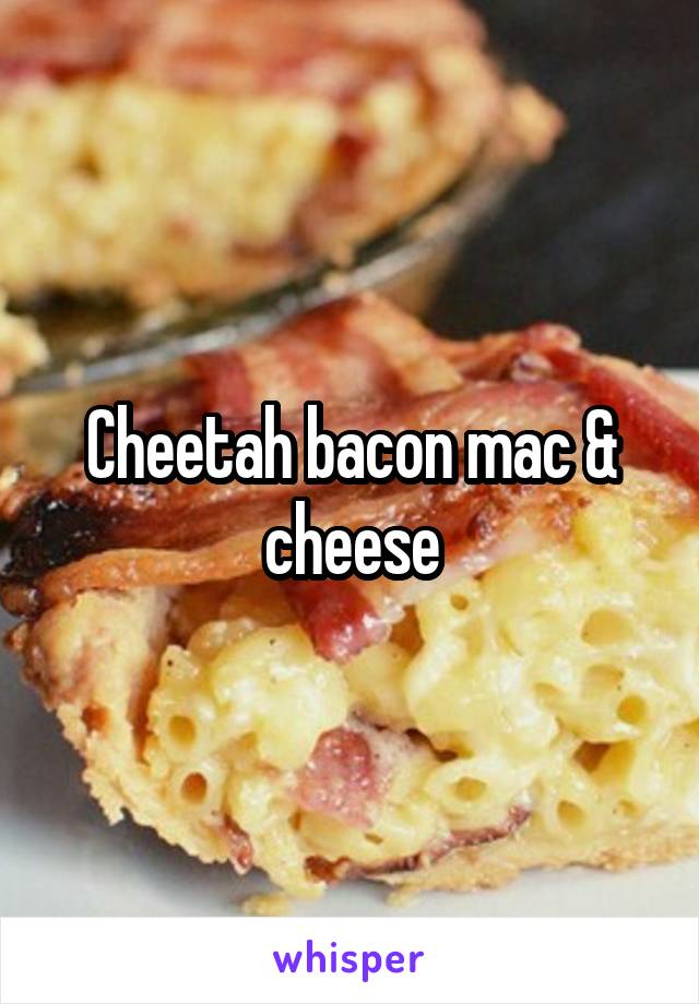 Cheetah bacon mac & cheese