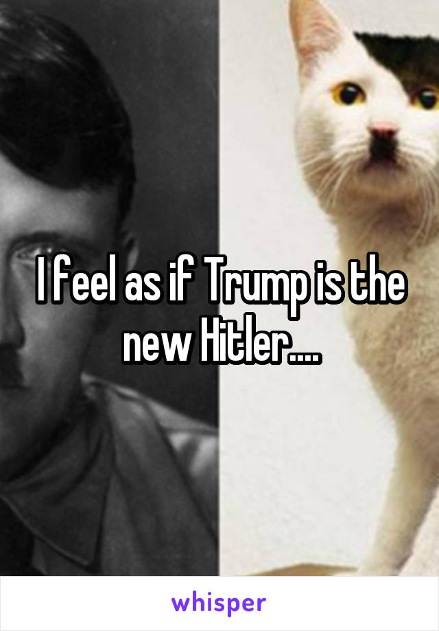 I feel as if Trump is the new Hitler....