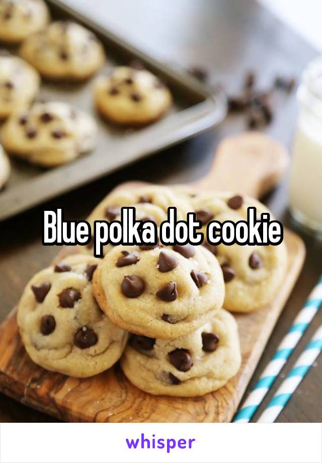 Blue polka dot cookie