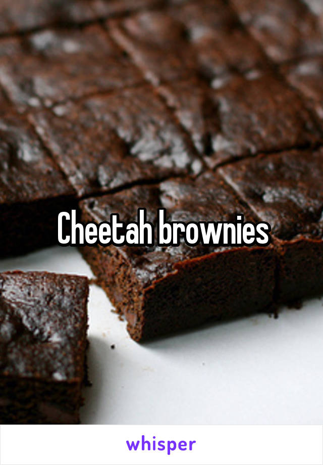 Cheetah brownies