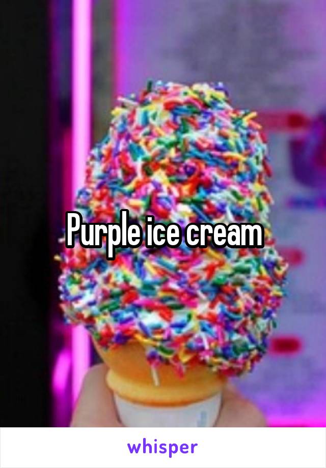 Purple ice cream