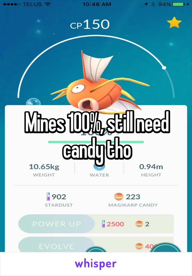 Mines 100%, still need candy tho