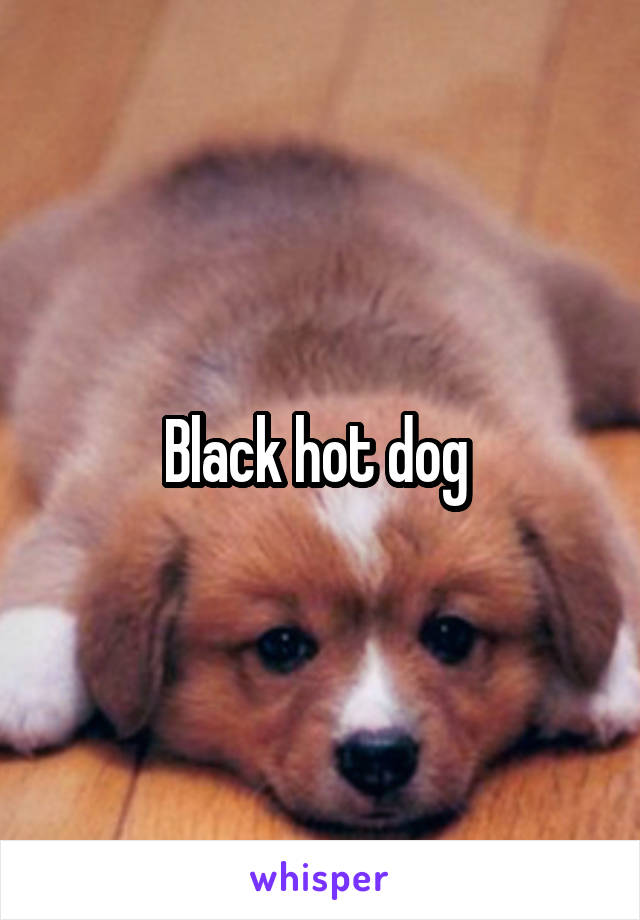 Black hot dog 