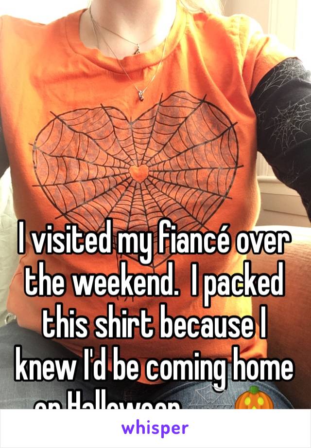 




I visited my fiancé over the weekend.  I packed this shirt because I knew I'd be coming home on Halloween 🕸🎃