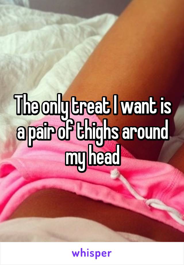 The only treat I want is a pair of thighs around my head