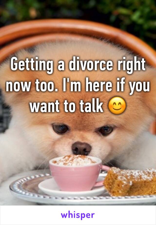 Getting a divorce right now too. I'm here if you want to talk 😊