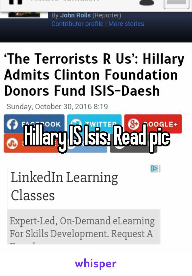 Hillary IS Isis. Read pic