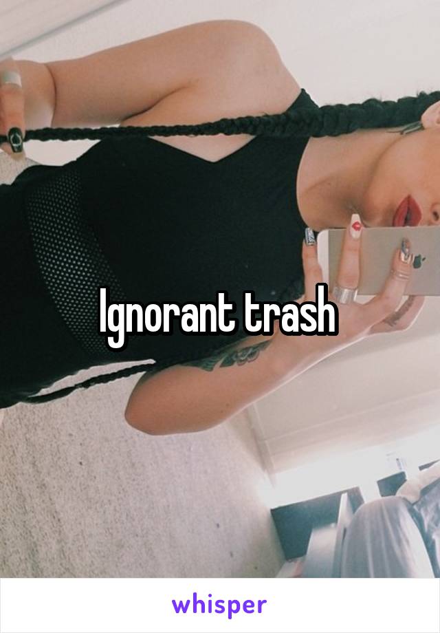 Ignorant trash 
