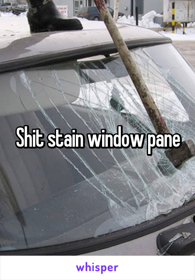 Shit stain window pane