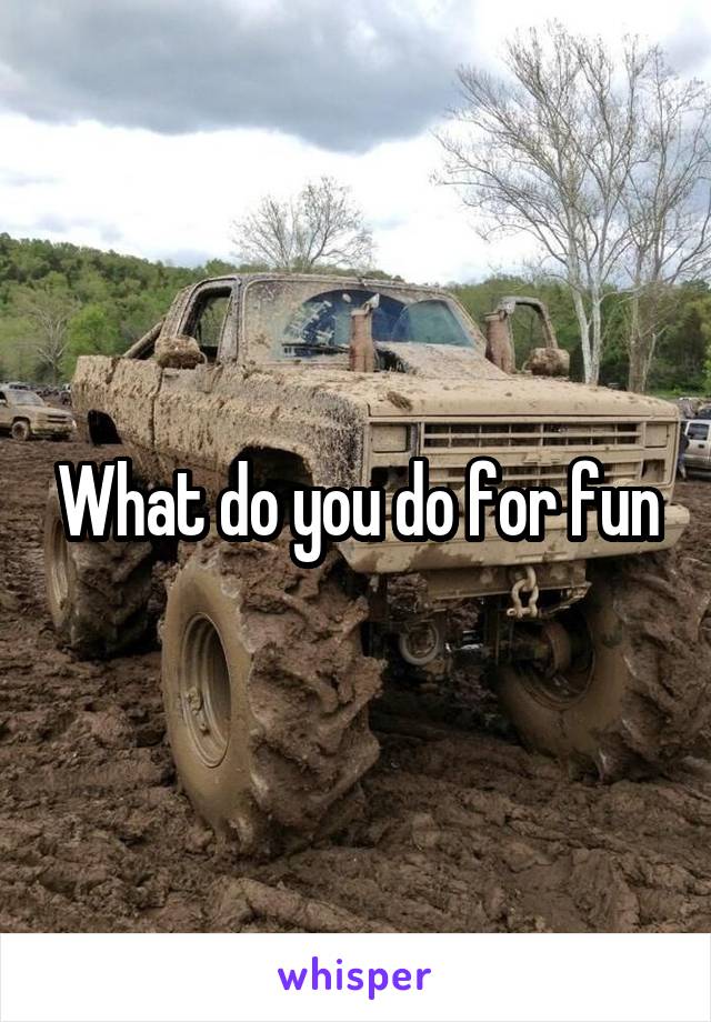 What do you do for fun