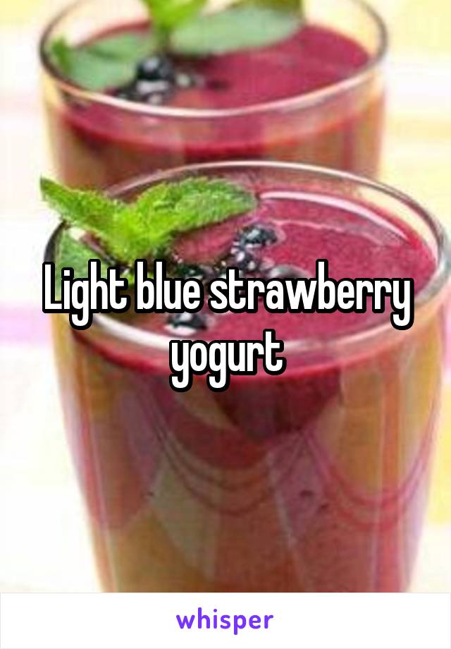 Light blue strawberry yogurt