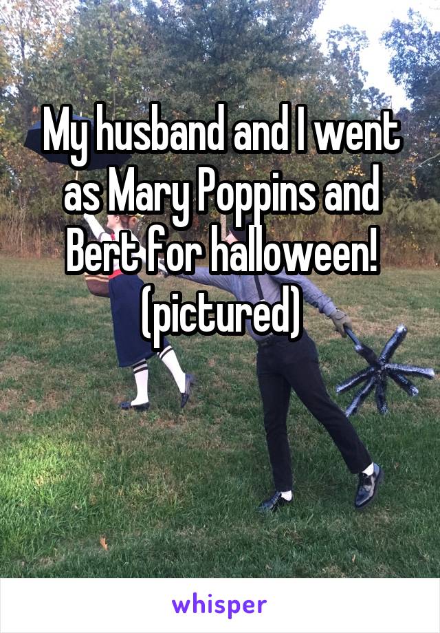 My husband and I went as Mary Poppins and Bert for halloween! (pictured)


