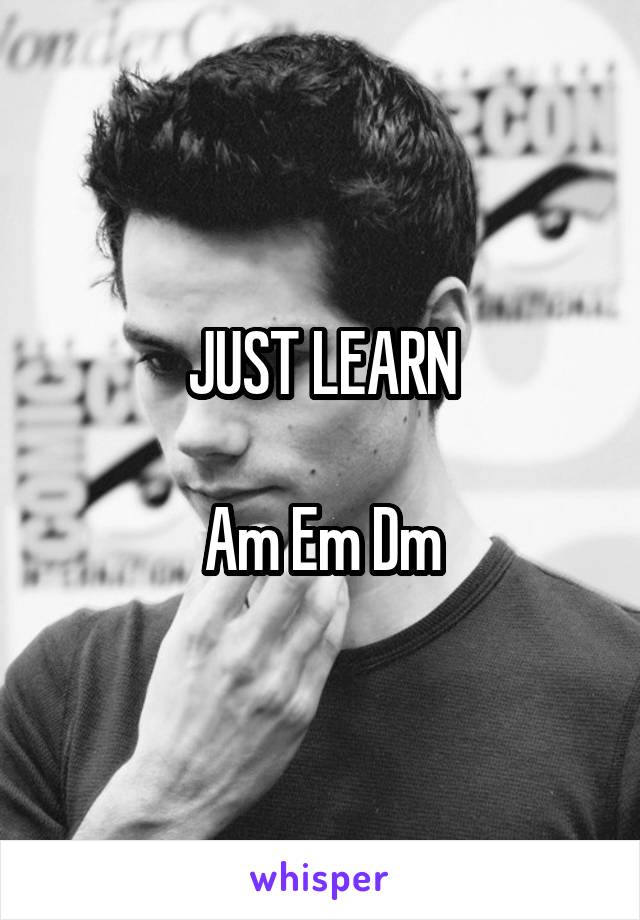 JUST LEARN

Am Em Dm