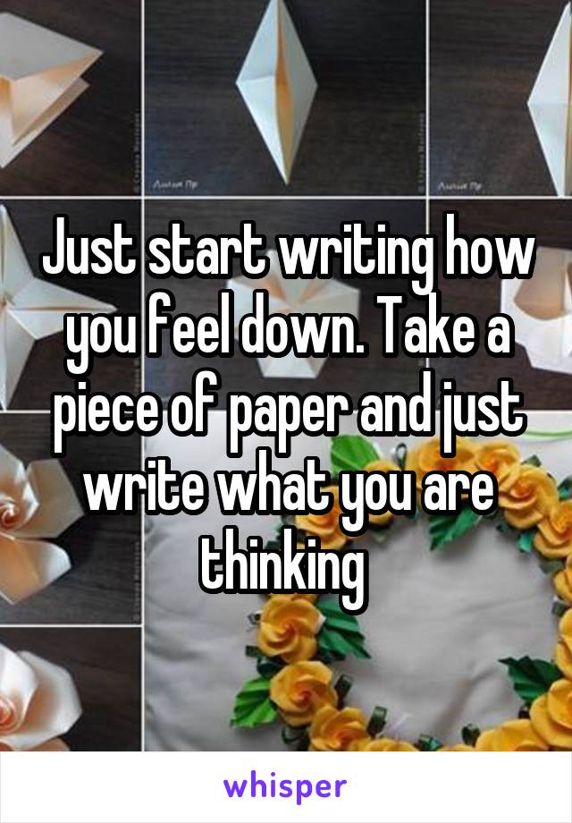 How to write what you feel