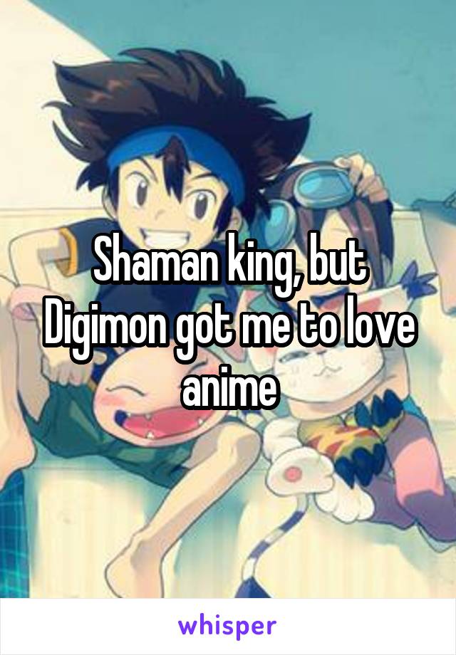 Shaman king, but Digimon got me to love anime