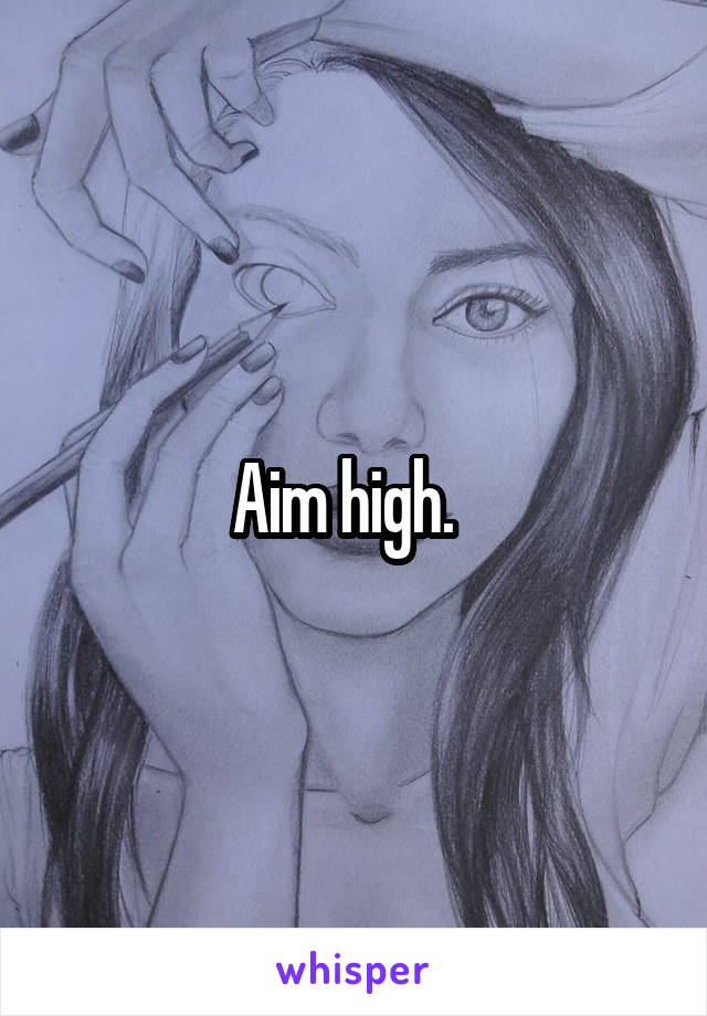 Aim high.  