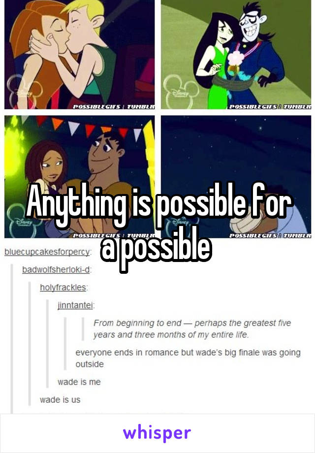 Anything is possible for a possible 