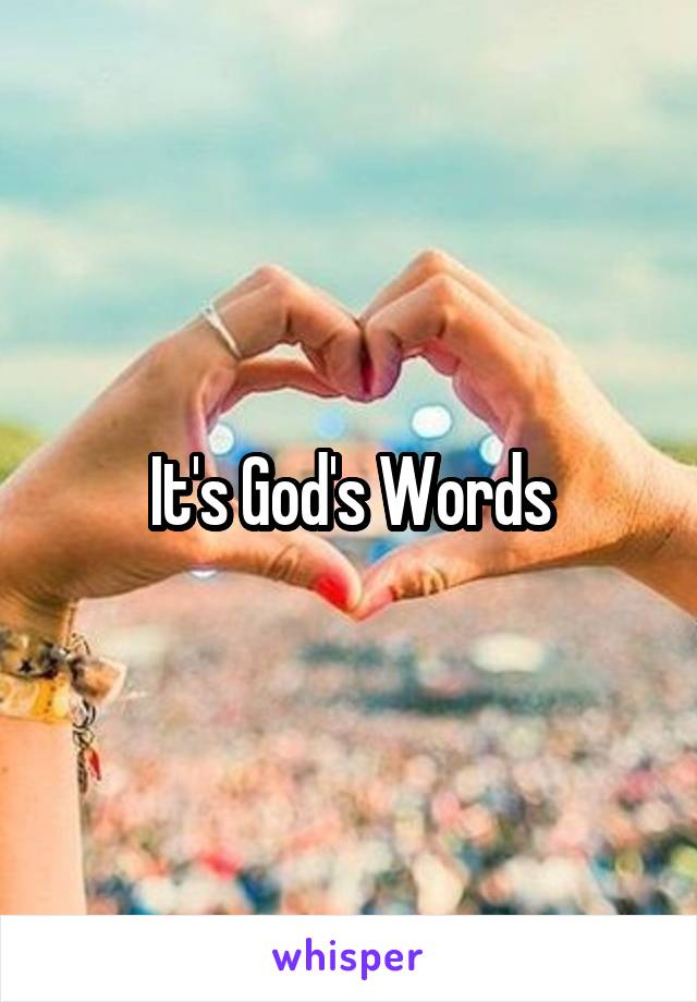 It's God's Words