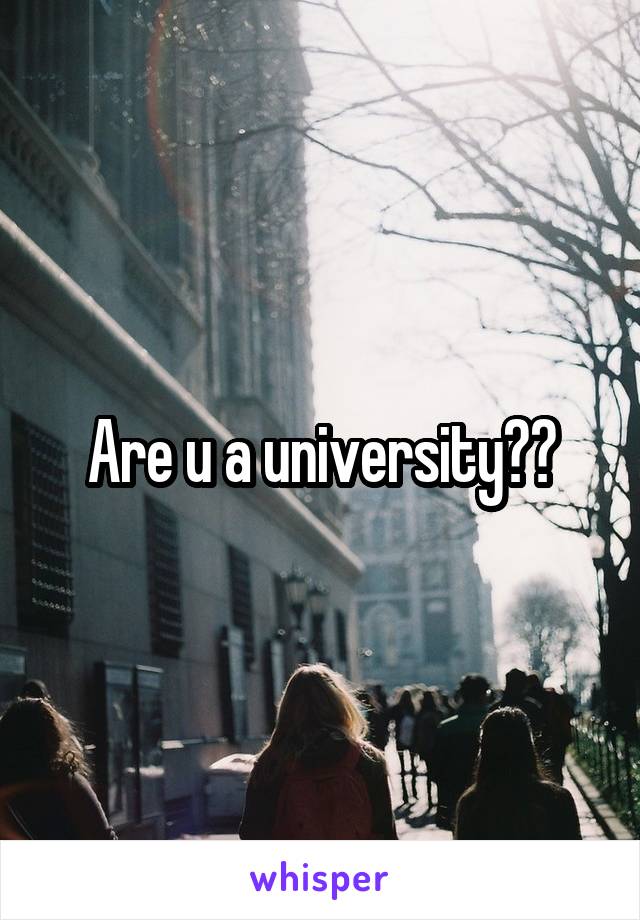 Are u a university??