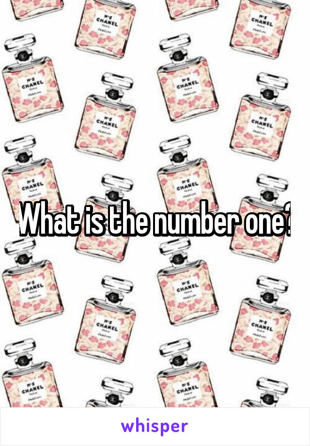 What is the number one?