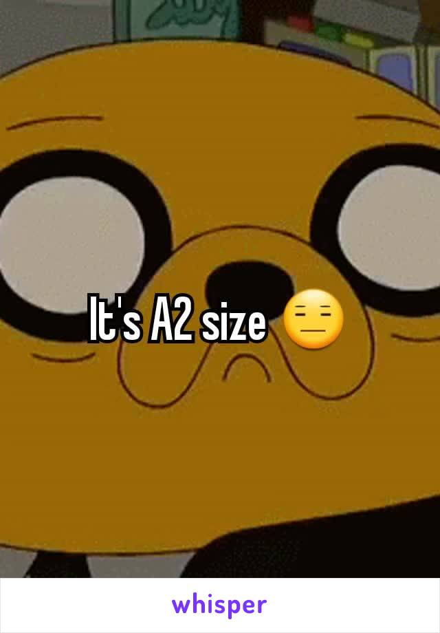 It's A2 size 😑