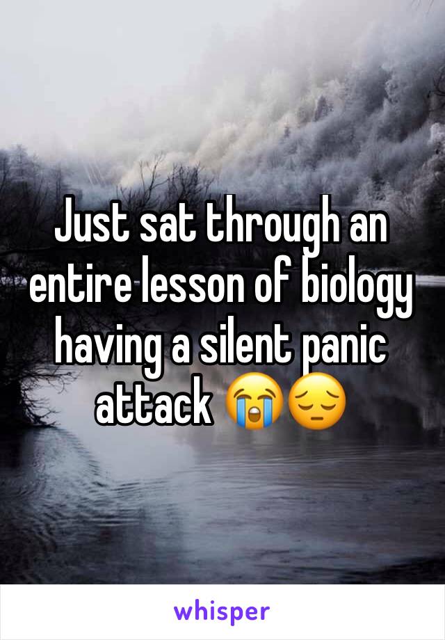 Just sat through an entire lesson of biology having a silent panic attack 😭😔