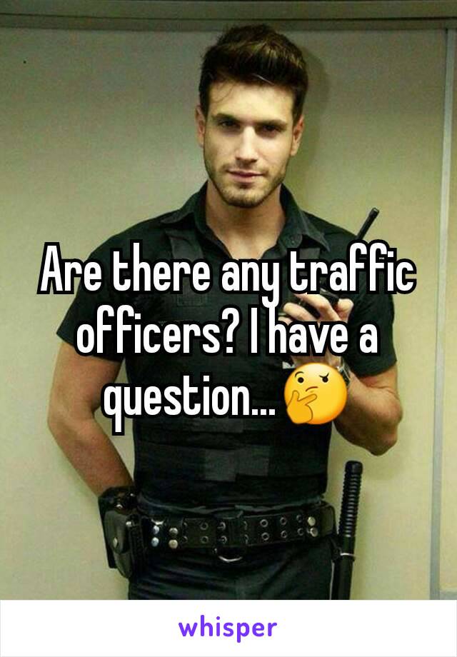 Are there any traffic officers? I have a question...🤔