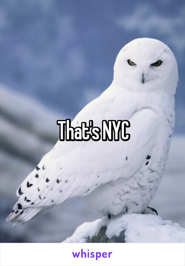 That's NYC