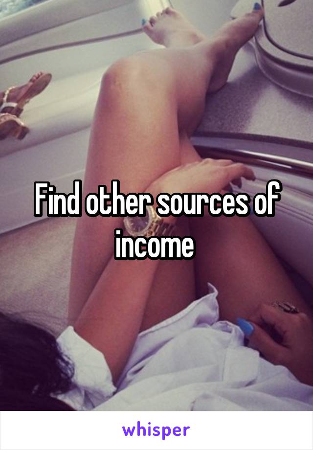 Find other sources of income 