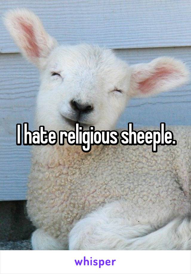 I hate religious sheeple.
