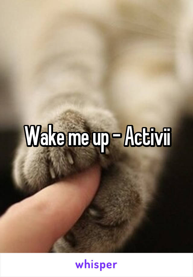 Wake me up - Activii