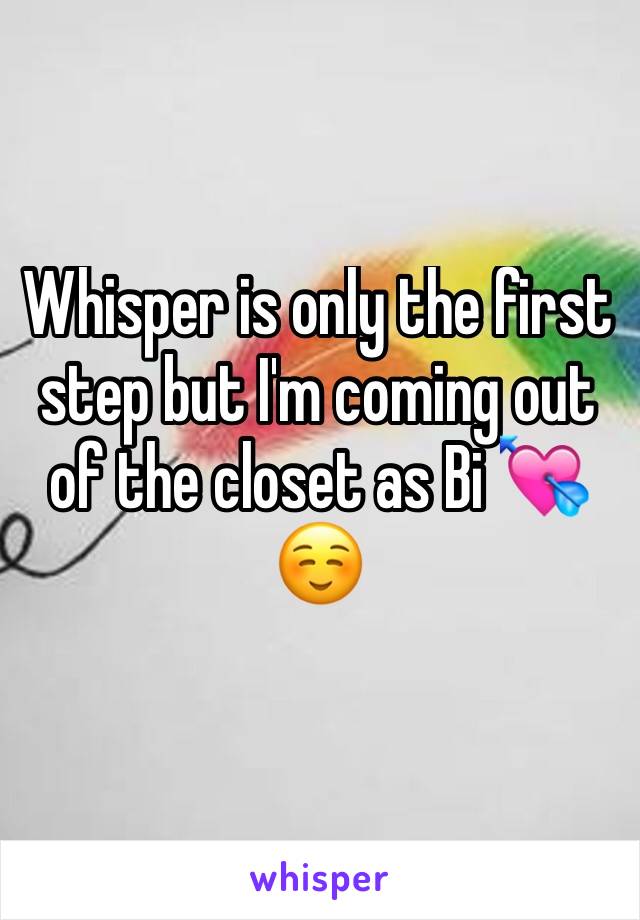Whisper is only the first step but I'm coming out of the closet as Bi 💘☺️