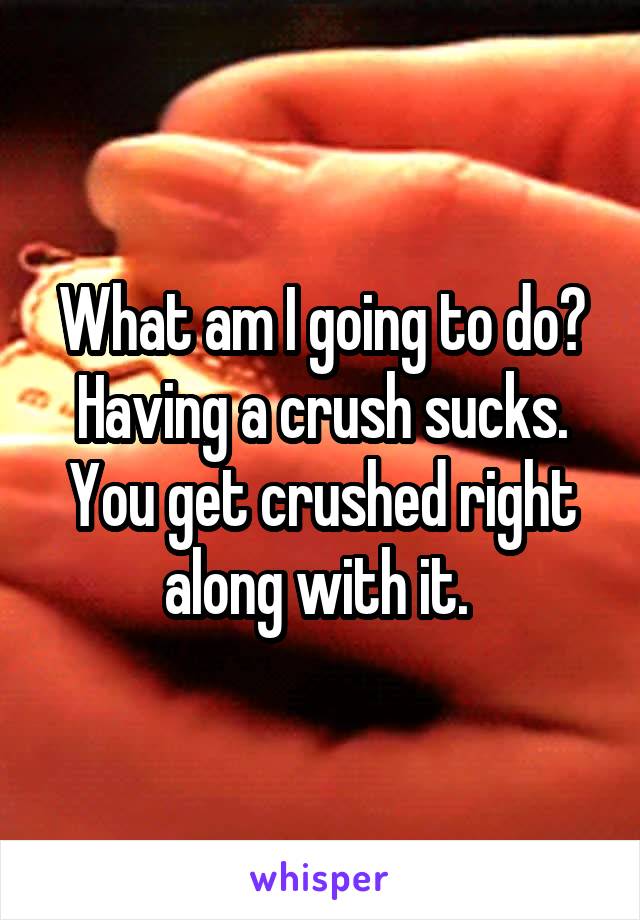What am I going to do? Having a crush sucks. You get crushed right along with it. 