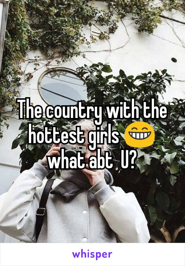 The country with the hottest girls 😁 what abt  U?