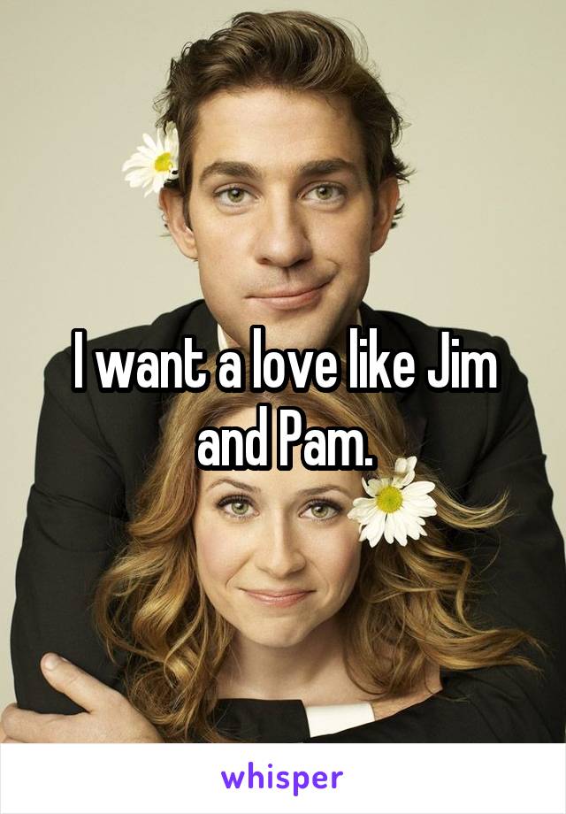 I want a love like Jim and Pam.