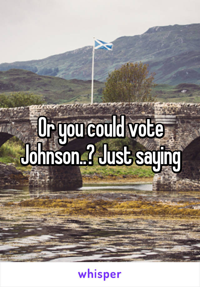 Or you could vote Johnson..? Just saying