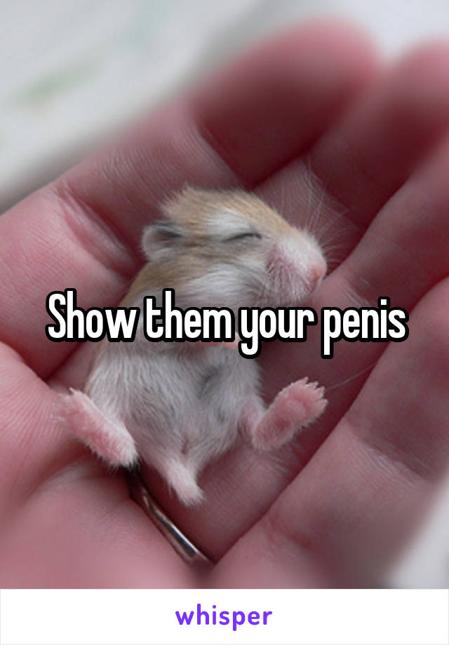 Show them your penis