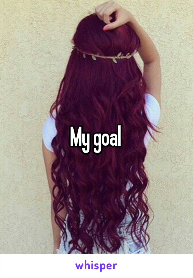 My goal 