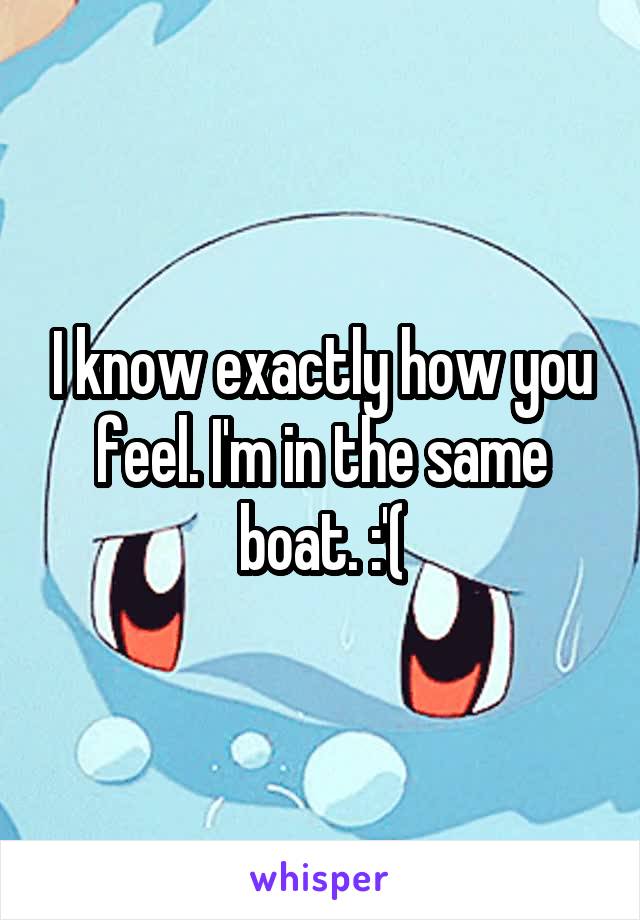 I know exactly how you feel. I'm in the same boat. :'(