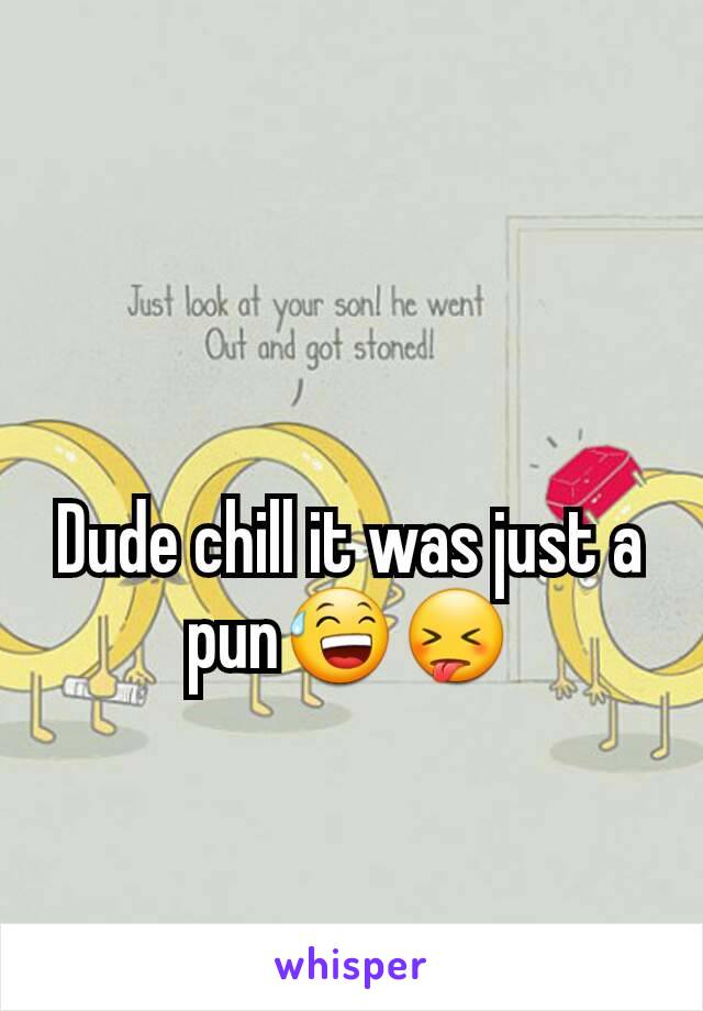 Dude chill it was just a pun😅😝