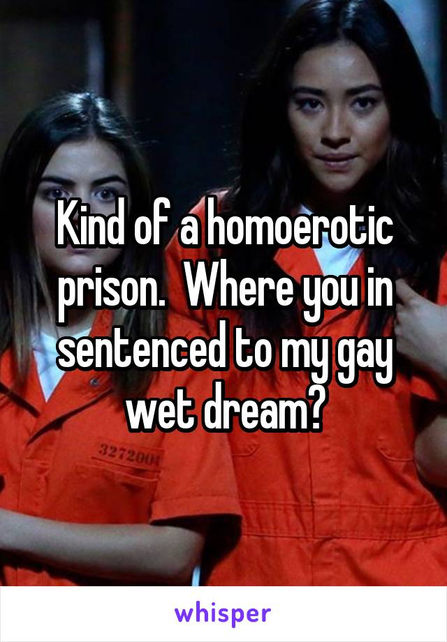 Kind of a homoerotic prison.  Where you in sentenced to my gay wet dream?