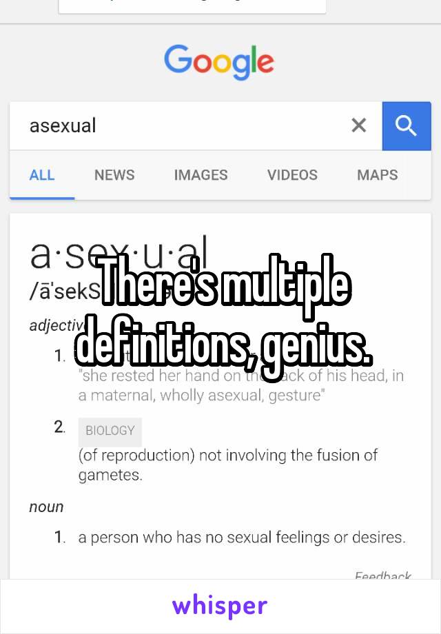 There's multiple definitions, genius.