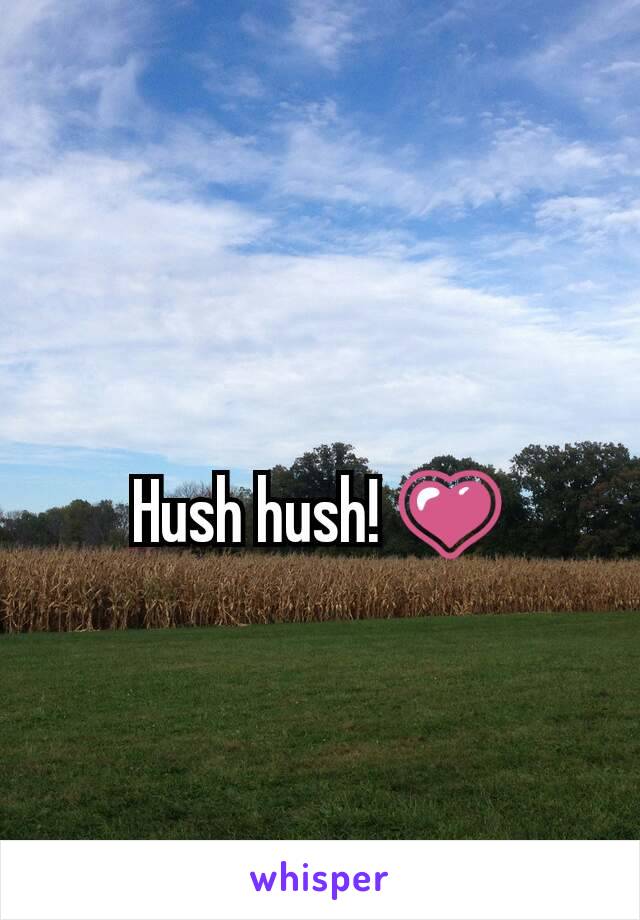 Hush hush! 💗