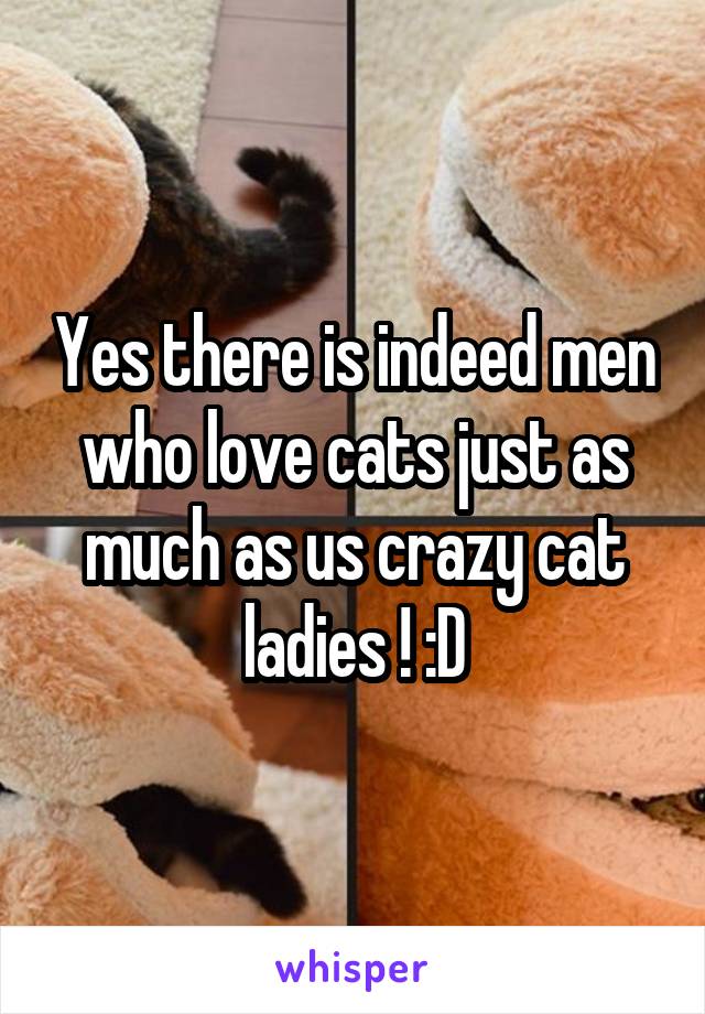 Yes there is indeed men who love cats just as much as us crazy cat ladies ! :D