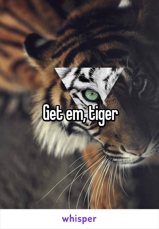 Get em, tiger