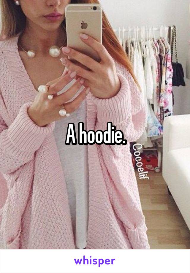 A hoodie.
