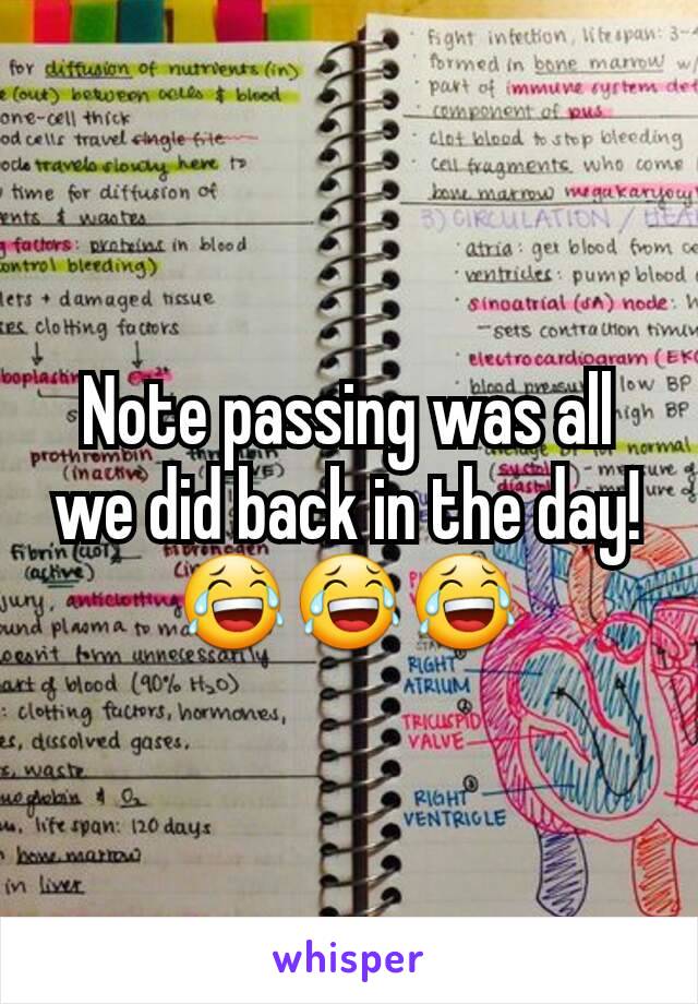 Note passing was all we did back in the day!
😂😂😂