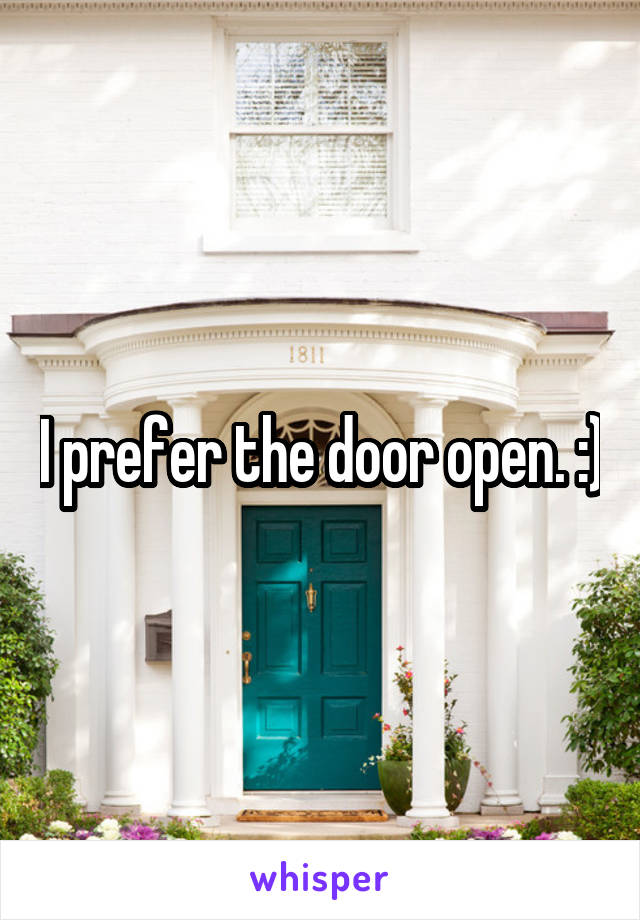 I prefer the door open. :)