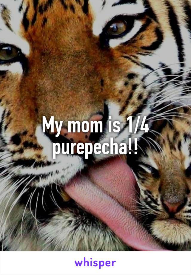My mom is 1/4 purepecha!!